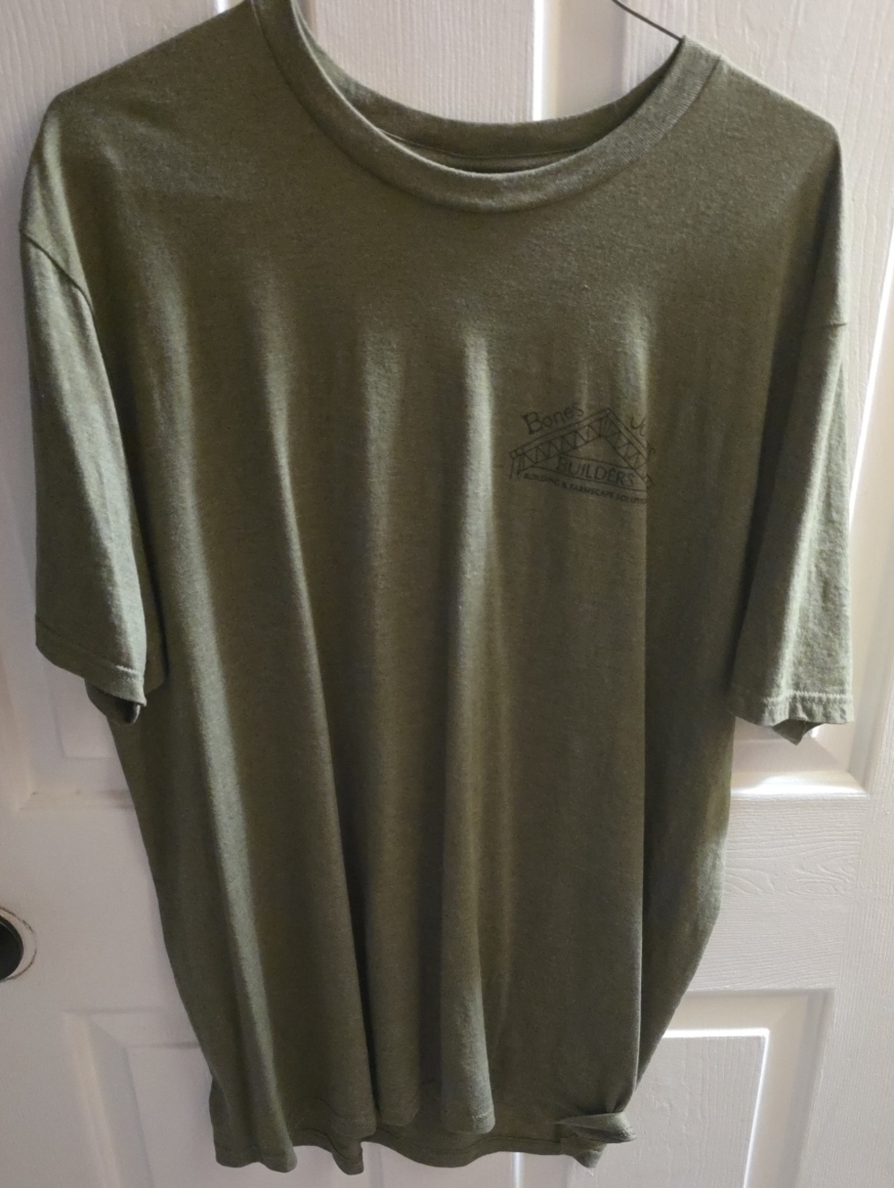 District Olive Green Short Sleeve Tee with Small Chest Graphic